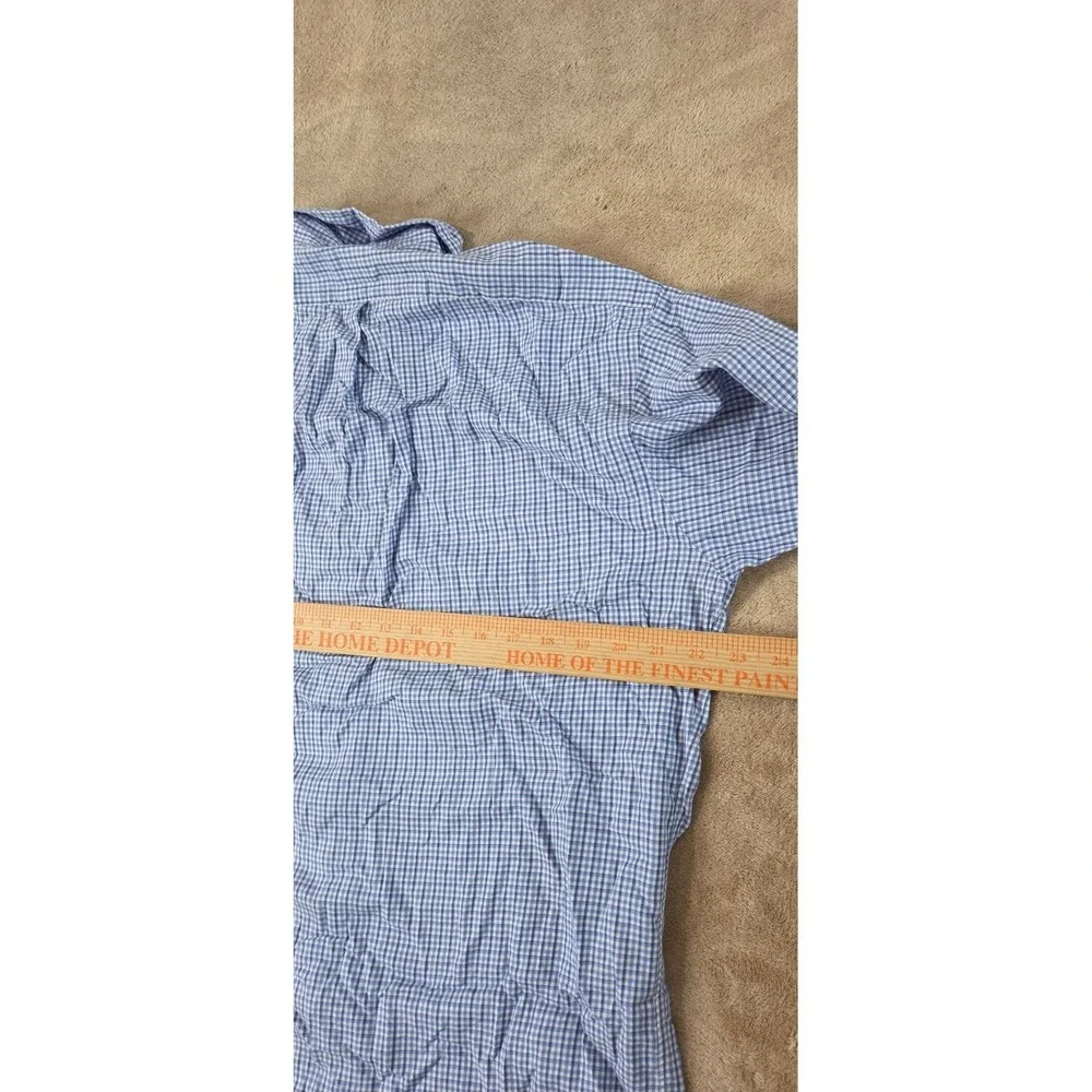 Vintage Polo Ralph Lauren Yarmouth Dress Shirt Sze 15 Blue Plaid Button Down L/S